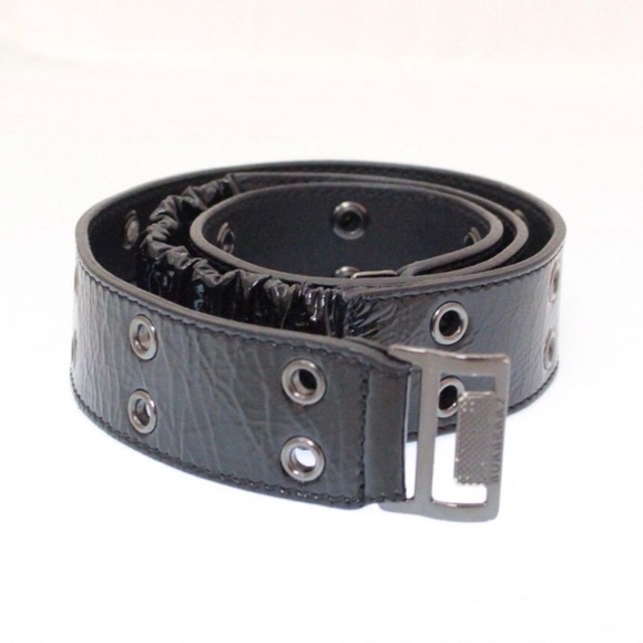 BURBERRY Black Patent Leather Belt Item#13715 - Picture 1 of 5